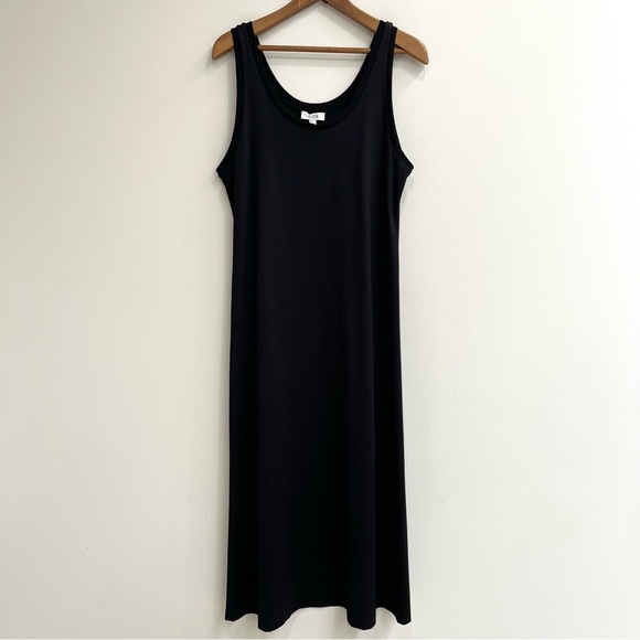 COS Elegant Black Sleeveless Maxi Dress Minimalist Contemporary Large - Picture 1 of 8